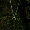 Silver Mini Selene Crescent Necklace