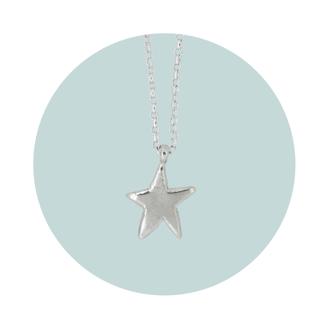 Silver Stargazer Pendant Necklace
