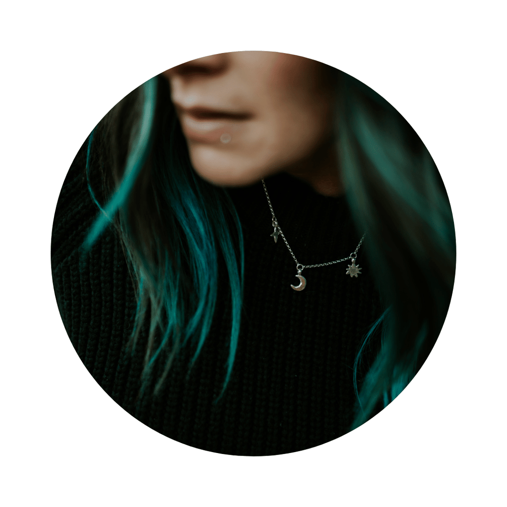 Silver Sun, Moon & Star Trio Charm Necklace